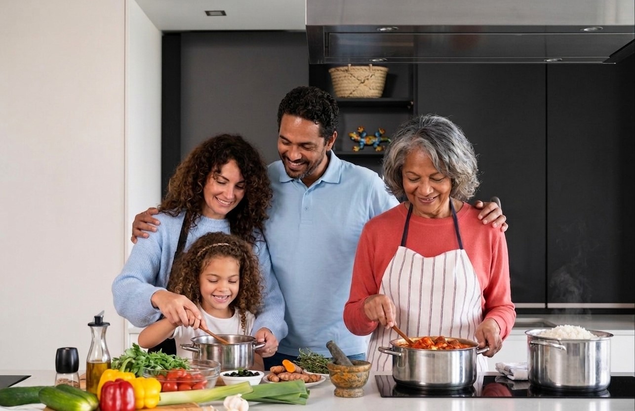 La cuisine idéale pour recevoir en famille à La Réunion